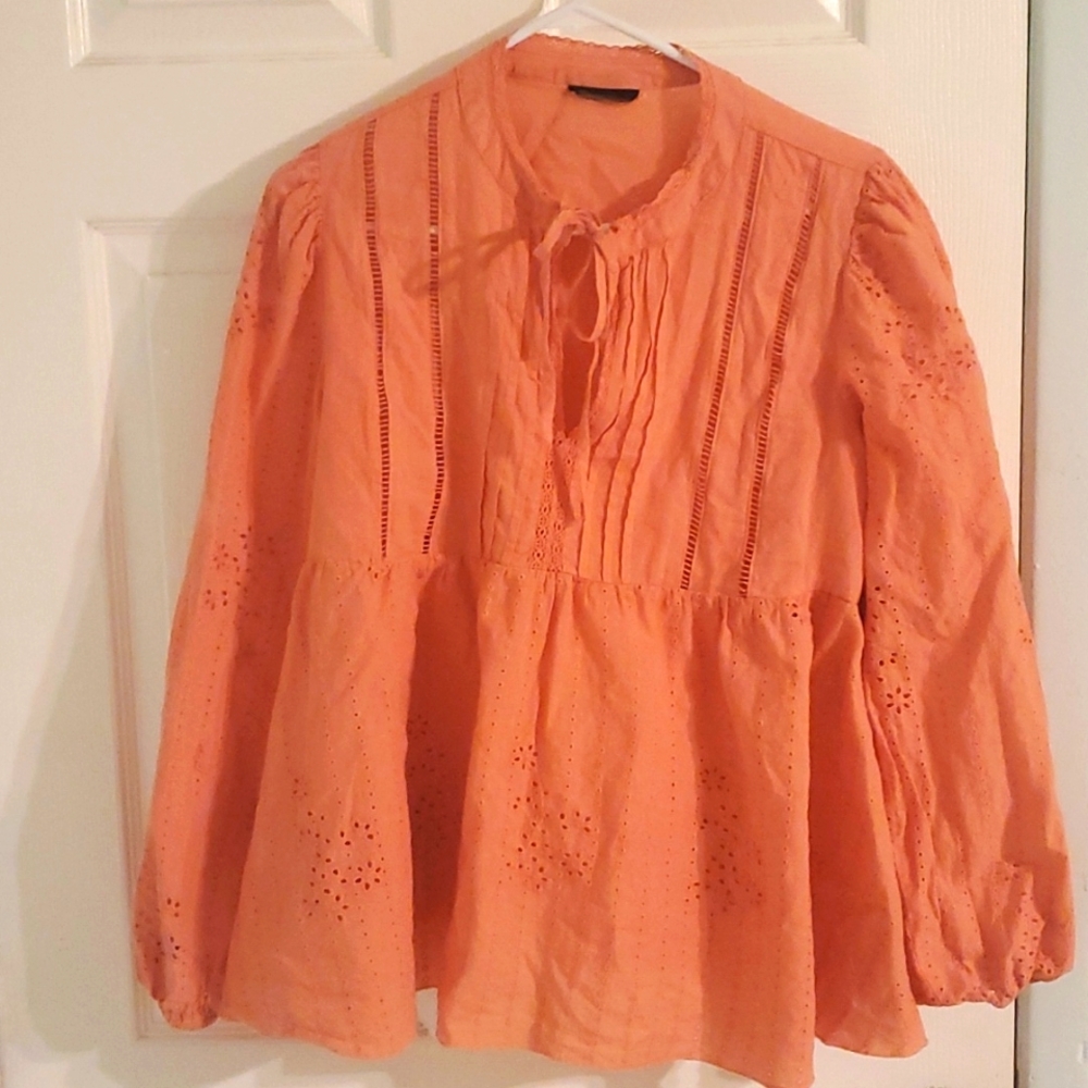 100 percent cotton super cute and flirty eyelet top